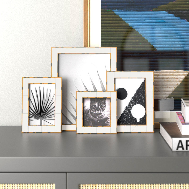 Dacey Matte Resin Single Picture Frame in White/Gold added by Diksha Rathi