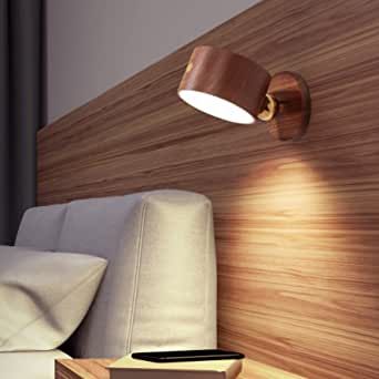 Magnetic Wall Light Night Lights Bedside Reading Lamp 360° Rotation USB Charging (Brown) added by Kaci Chesser McCombs