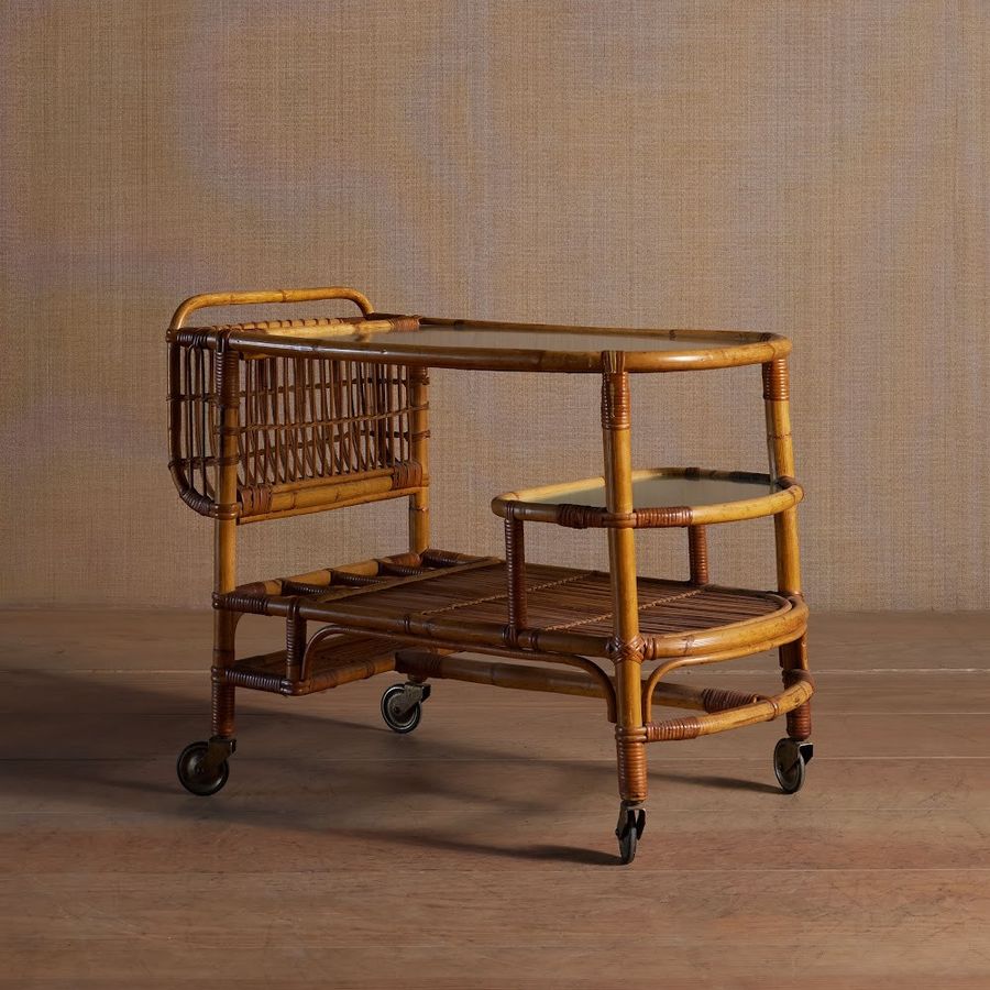 1940s Rattan Serving Cart by The Expert Vintage added by Paulina Canini