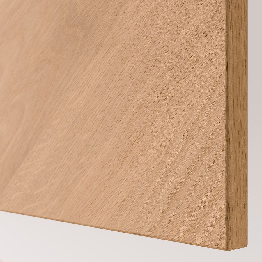 BESTÅ storage combination with doors, white/Hedeviken oak veneer, 471/4x161/2x76" - IKEA added by Modern Naturals Design Studio