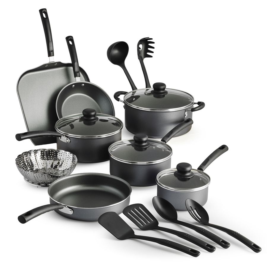 Tramontina Primaware 18 Piece Non-stick Cookware Set, Steel Gray - Walmart.com added by Ashley Vipond