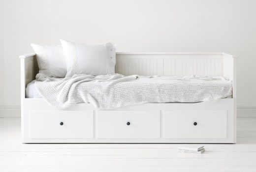 HEMNES Daybed with 3 drawers and 2 Åfjäll medium firm mattresses, 80x200 cm - IKEA added by Daniela Ulloa Villarreal