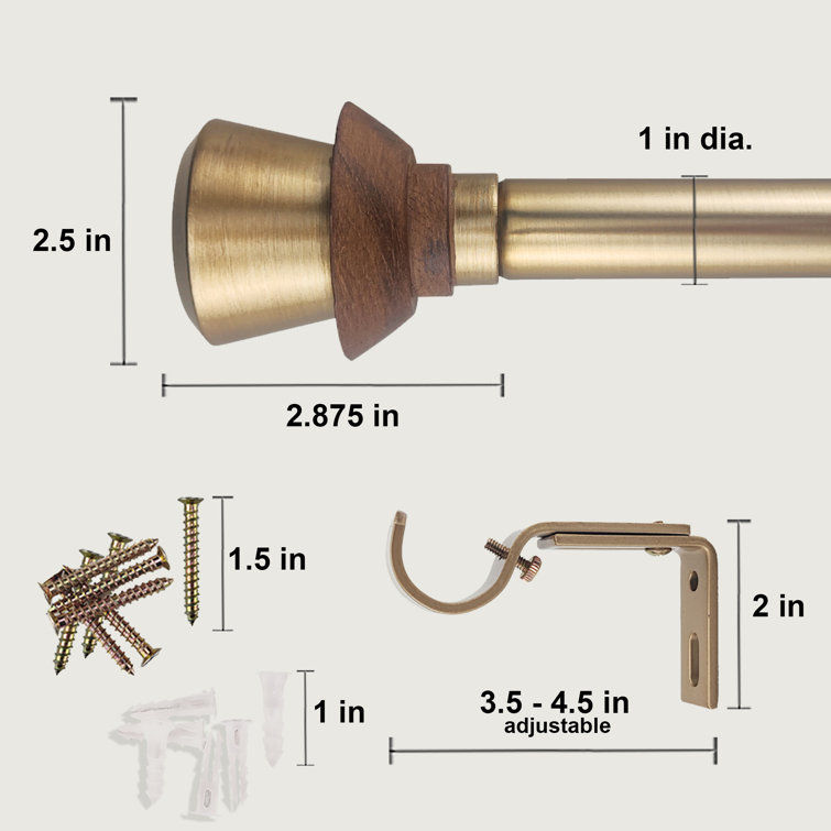 Iron Adjustable Overall Width x 1'' Diameter added by sallie tyler