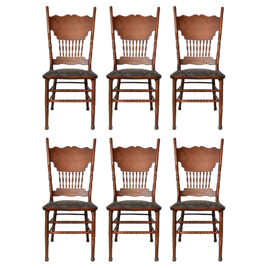 Vintage Ash Dining Chairs, 1920s, Set of 6 added by Bridget Borrowdale