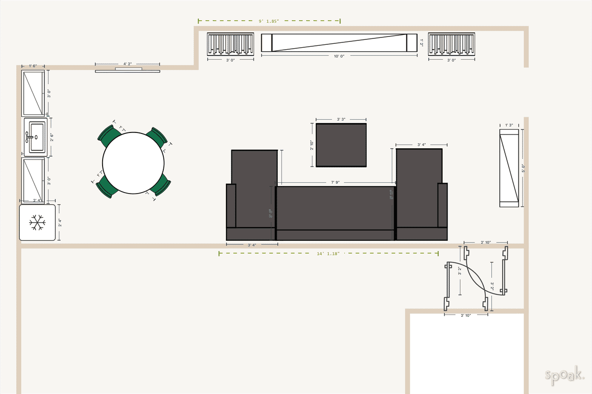 Kitchen Layout designed by The Graymill
