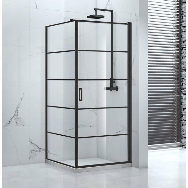 Vaneau 36" W x 77" H Square Pivot Shower Enclosure added by Courtney Cummins