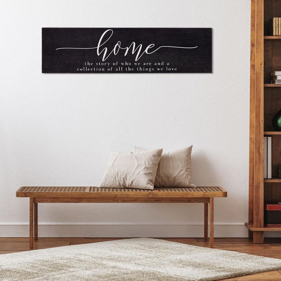 Stratton Home Decor Modern Farmhouse Home Quote Wooden Decorative Sign Wall Art S43979 - The Home Depot added by Inesa Chadha