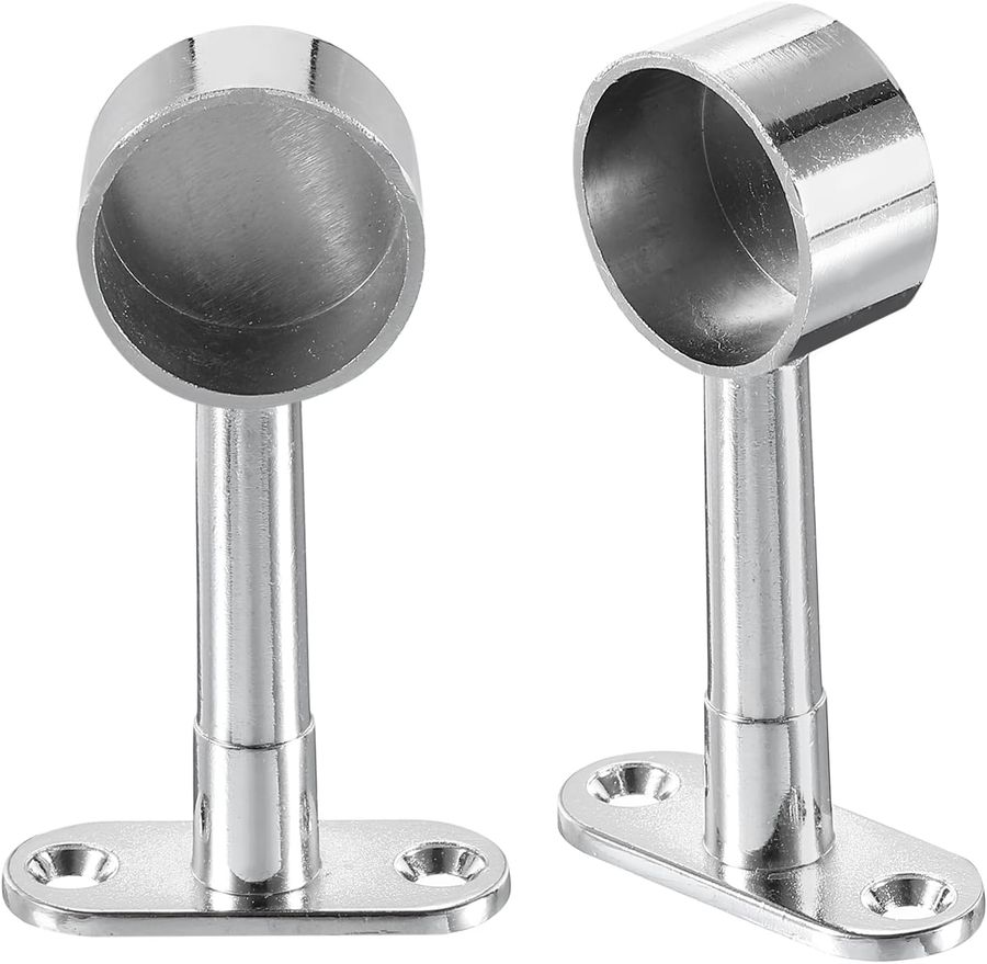 uxcell 2Pcs 82-105mm Closet Rod Support Bracket, Rod Holder Wardrobe Accessories Clothes Rail Seat for Bedroom Bathroom, Silver added by Elizabeth Williams