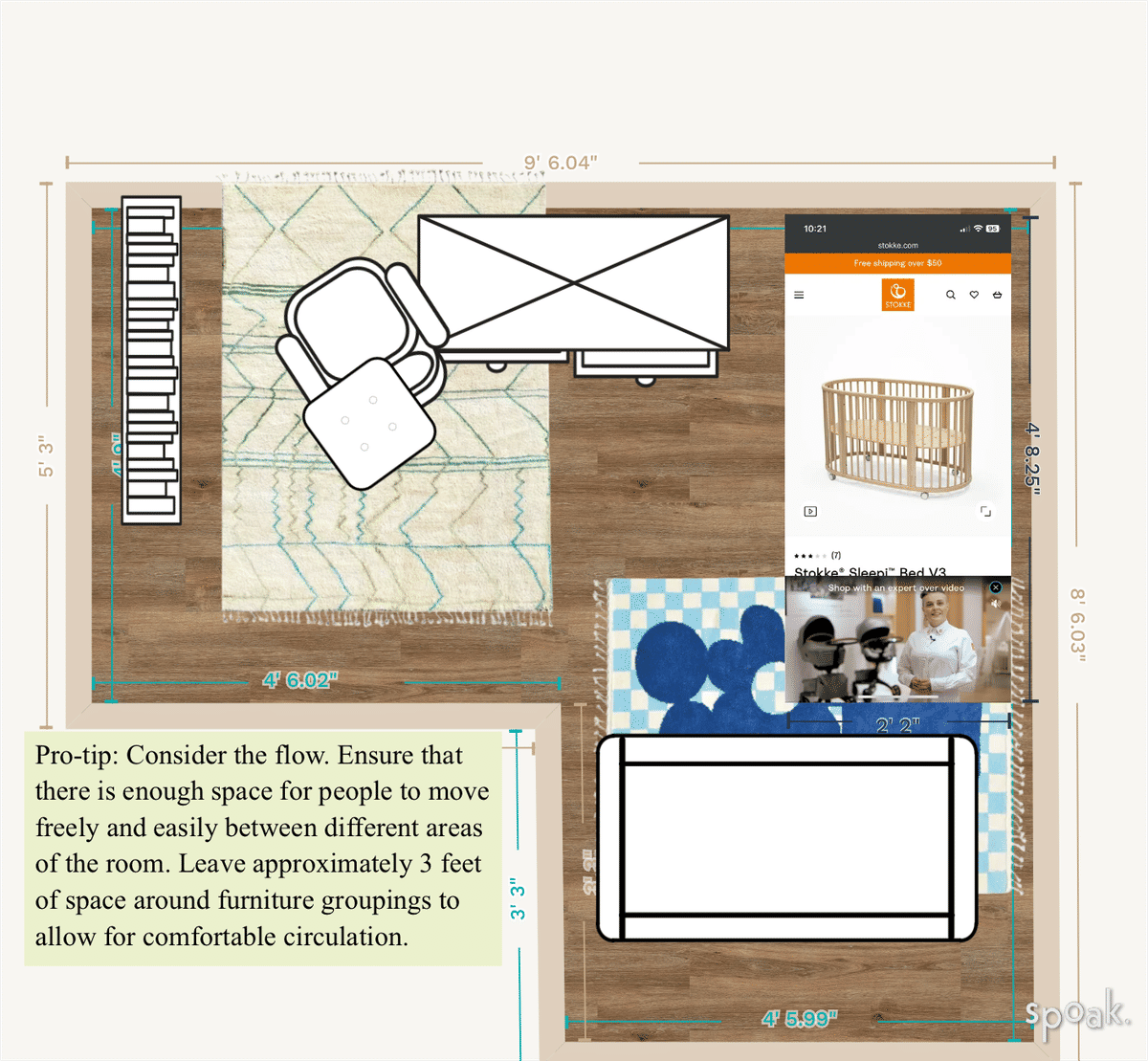 Primary Bedroom Plan designed by Victoria Clifton