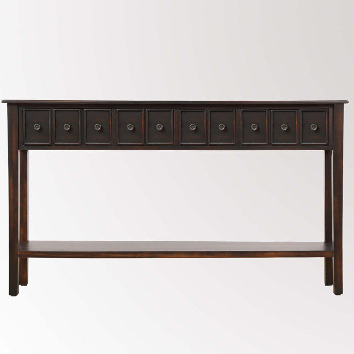 60 in. Black Standard Rectangle Wood Console Table with Drawers added by Melissa Fraum