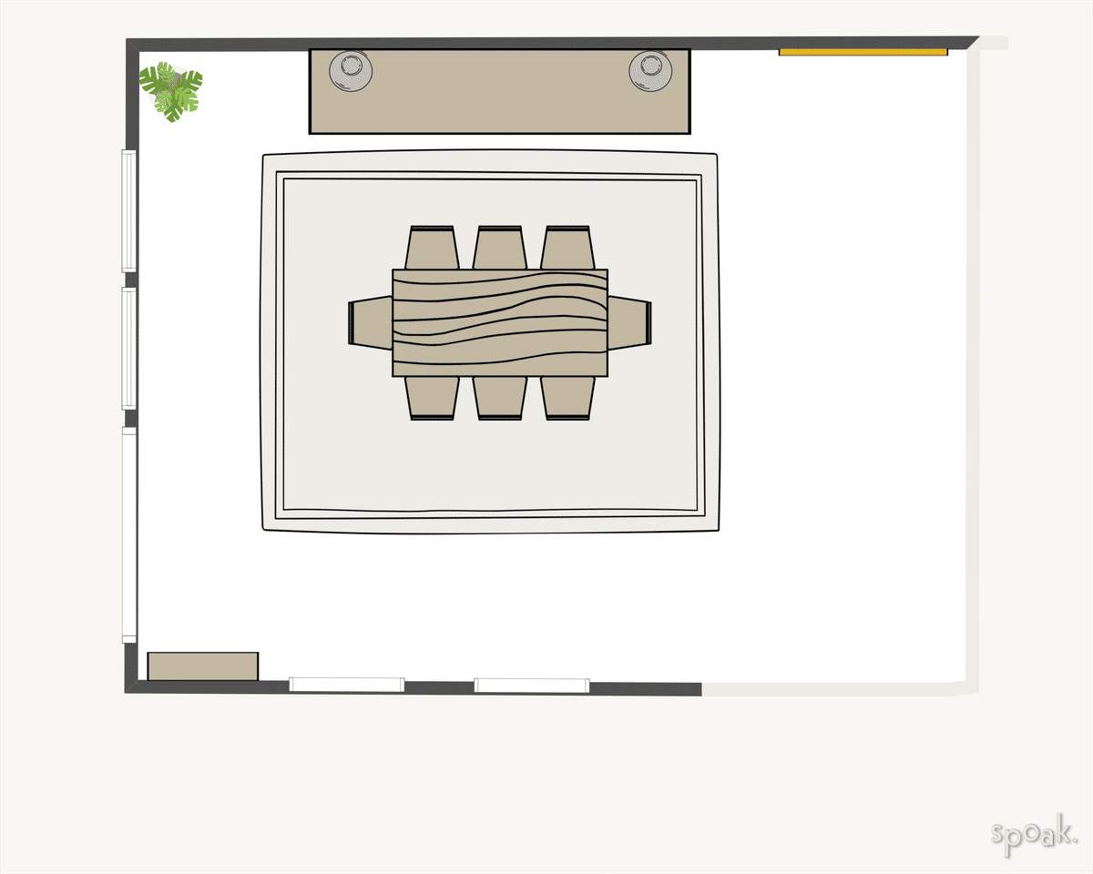 Dining Room Floor Plan designed by Sarah Arizabaleta