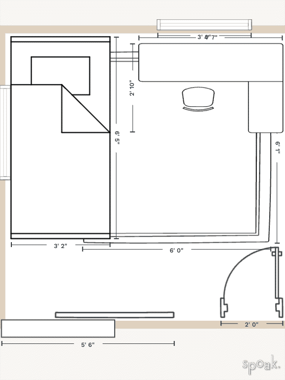 Bedroom Floor Plan designed by Christina Perry