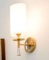 AERIN Drunmore 1 Light 4.5 inch Hand-Rubbed Antique Brass with Crystal Single Bath Sconce Wall Light in White Glass added by Alethia Vitale