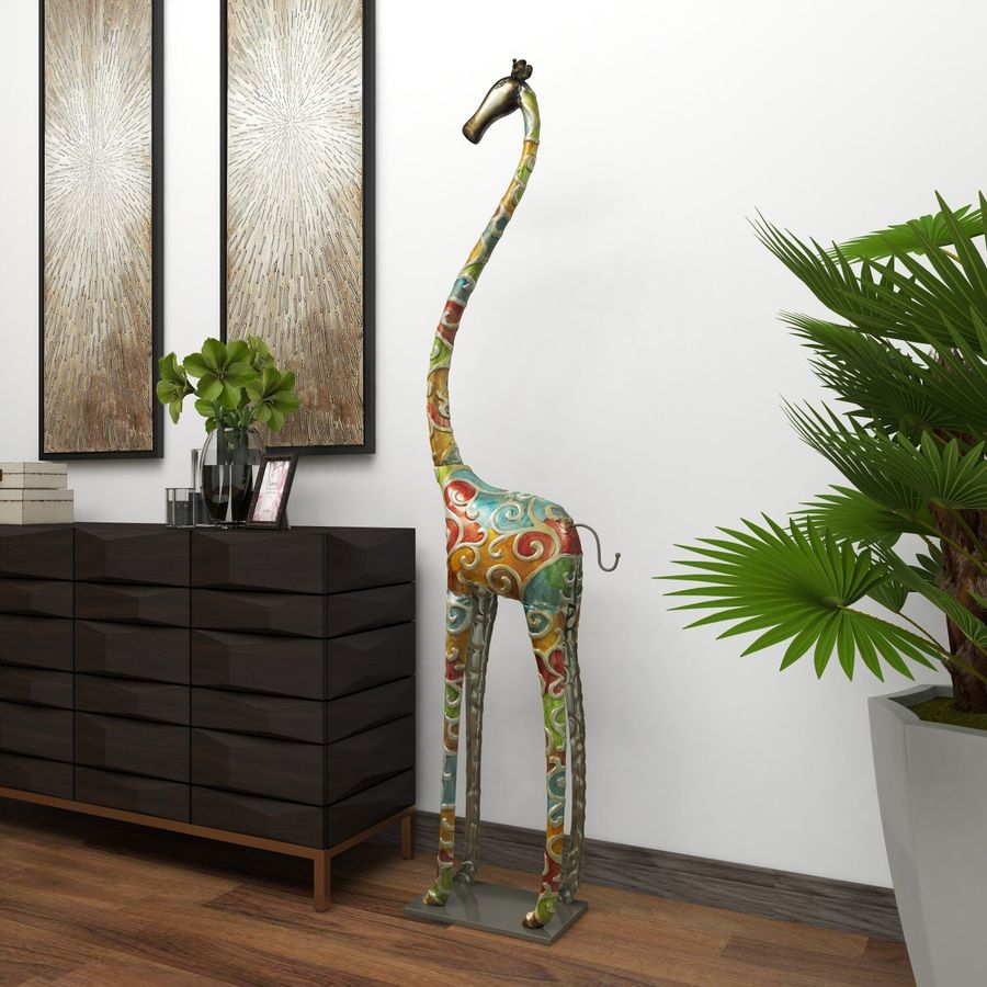 Dakota Fields Wynn Metal Indoor Outdoor Tall Giraffe Decorative Sculpture with Detailed Embossed Scrollwork & Reviews | Wayfair added by Dinah silva Flores