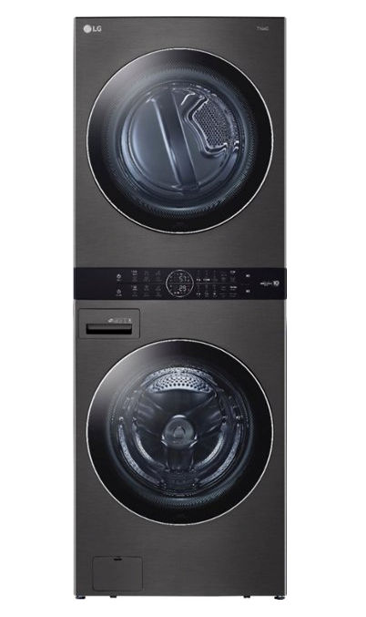 4.5 Cu. Ft. HE Smart Front Load Washer and 7.4 Cu. Ft. Electric Dryer WashTower with Steam and Built-In Intelligence - Black steel added by Kristi Kautz