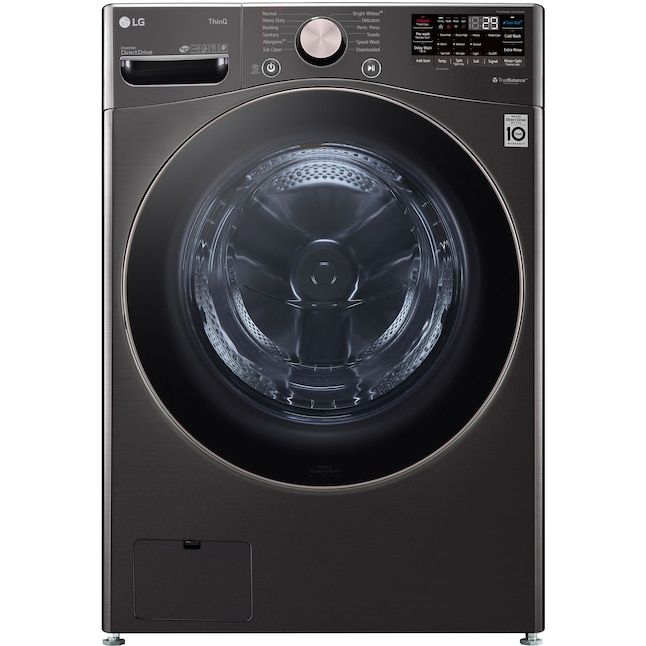 LG TurboWash 360 Smart Wi-Fi Enabled 4.5-cu ft High Efficiency Stackable Steam Cycle Smart Front-Load Washer (Black Steel) ENERGY STAR added by Katie Hoffman