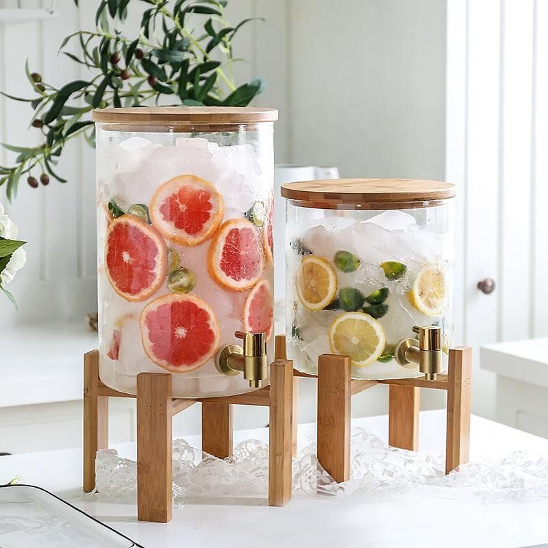 Glass Drink Dispenser with Stand - pre order added by zoe taylor