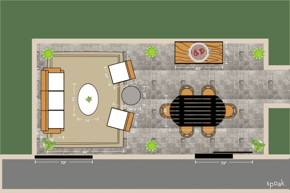 Outdoor Floor Plan designed by Laura Hernandez