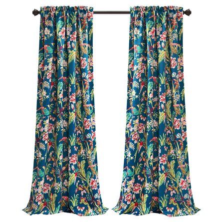 Panagia Floral Room Darkening Thermal Rod Pocket Curtain Panels added by Spoak Member
