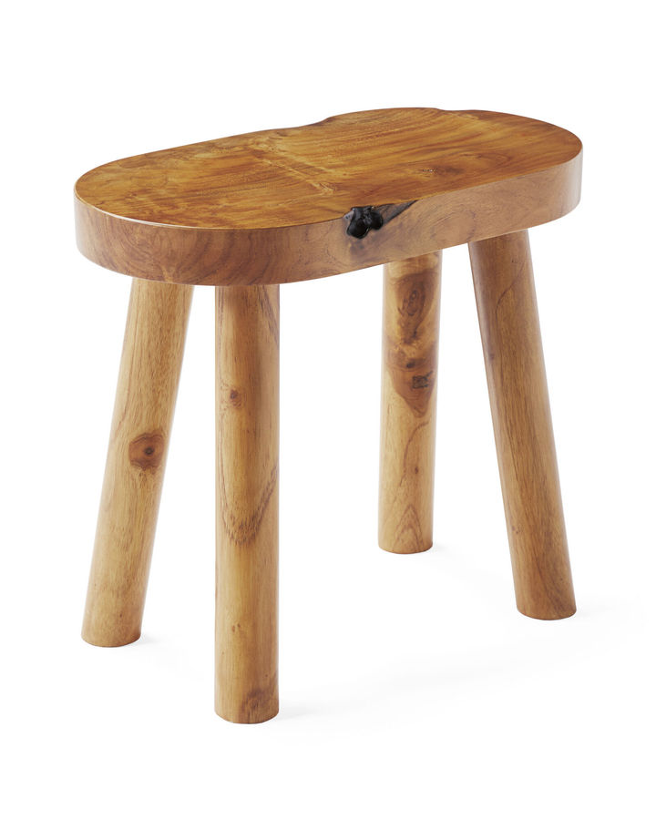 Teak Oval Stool, 18”W x 9.5”D x 15.5"H added by Kristi Kautz