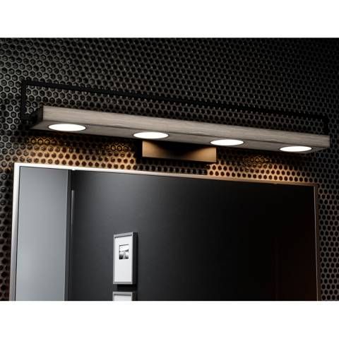 Quoizel Winnett 32" Wide Matte Black LED Bath Light - #512V1 | Lamps Plus added by Sandy Schargel Interiors