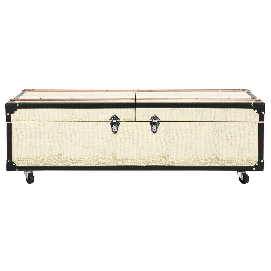 SAFAVIEH Zoe Coffee Table Storage Trunk with Wine Rack - 47.2" x 23.6" x 15.4" added by Melissa Fraum
