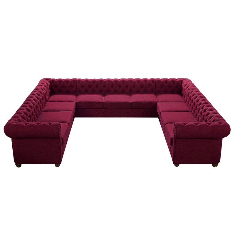Quitaque 135" Wide Linen Symmetrical Sectional added by Christina Miller