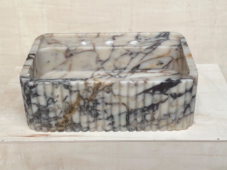 Calacatta Viola Marble Sink 24x16x8 - Etsy added by Madelynn Furlong
