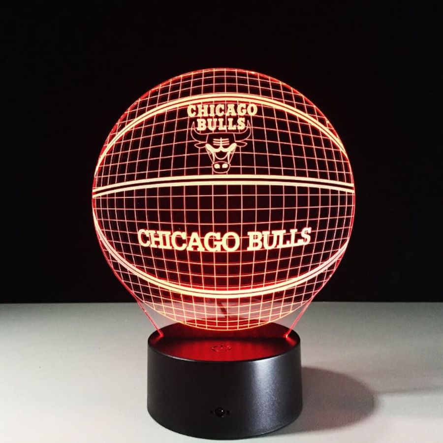 Chicago Bulls 7 Color LED Lamp Night Light Basketball Souvenir Sports Memorabilia Birthday Sale Michael Jordan - Etsy added by Kathryn Mabe