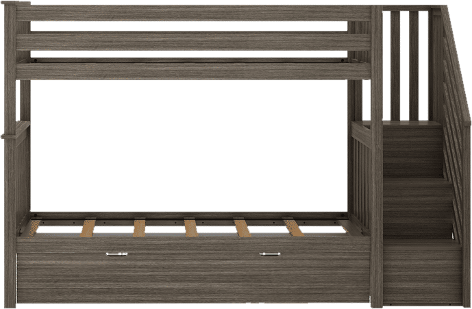 Northfield Twin Over Twin Solid Wood Standard Bunk Bed with Trundle by Harriet Bee added by Spoak Member
