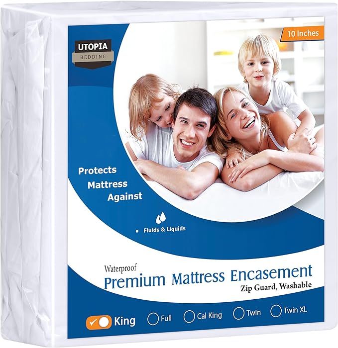 Utopia Bedding Premium Zippered Mattress Encasement (Fits 10 Inches Mattress, King) - Waterproof and Bed Bug Proof Mattress Protector - Six-Sided Mattress Cover added by Lauren Gisriel