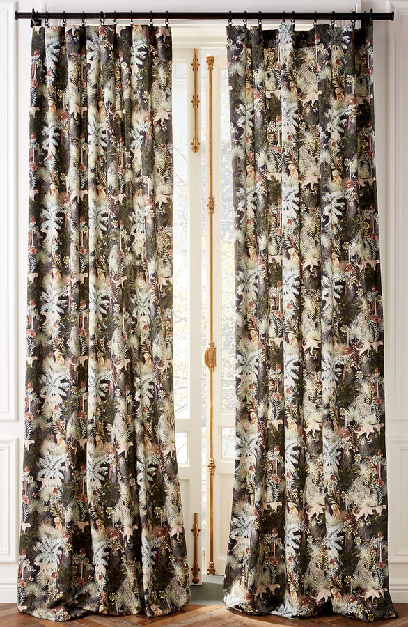 Palm Grove Jungle-Print Window Curtain Panel 48"x96" added by Jill Dunn