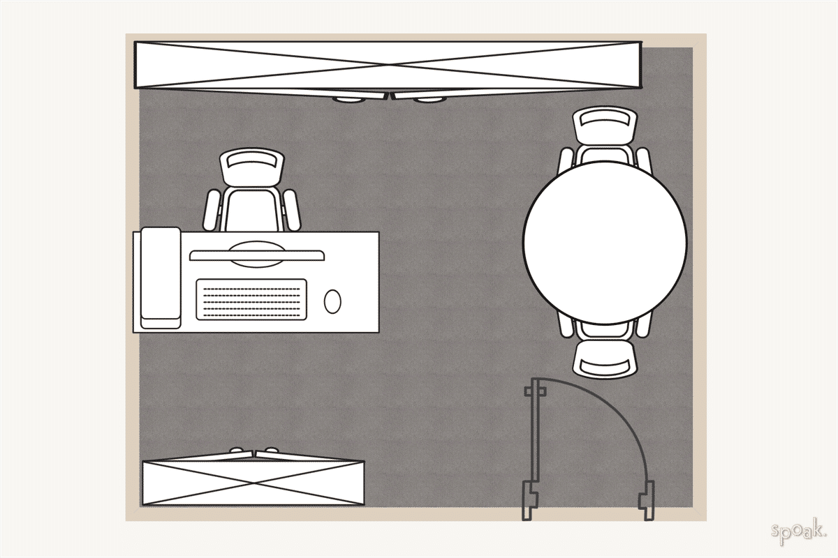 Dorm Room Layout designed by Kelsey Curtis