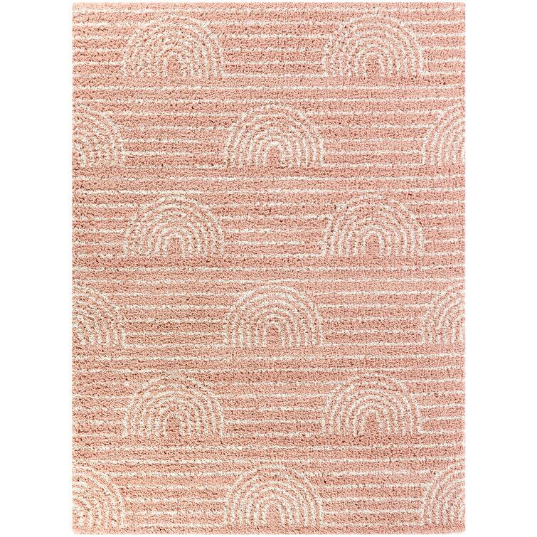 Rocco Geometric Area Rug in Pink Rainbow added by Kate Francis