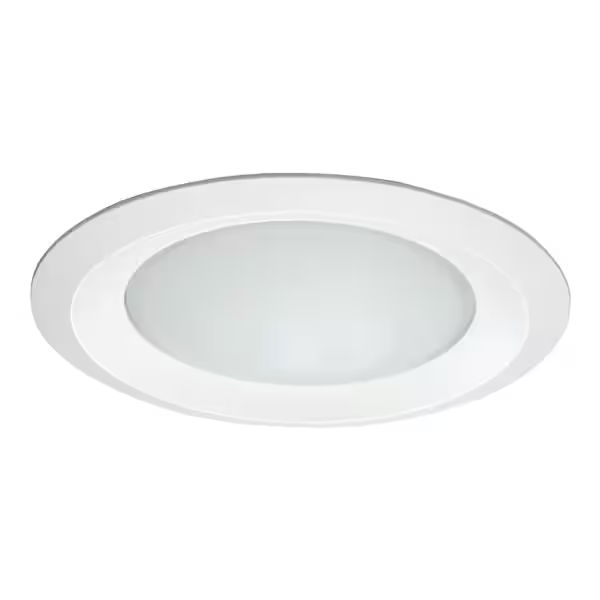 E26 Series 6 in. White Recessed Ceiling Light Fixture Trim with Frosted Glass Lens, Wet Rated Shower Light added by Emily Mayfield