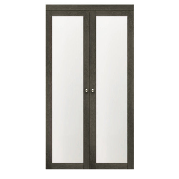 80'' Solid + Manufactured Wood Paneled Pivot Doors added by Evie Leigh