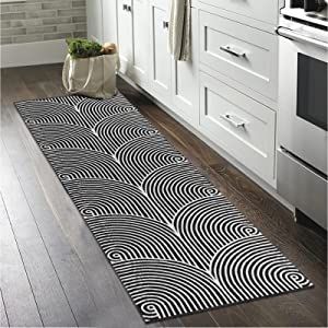 Tiffasea Woven Runner Rug 2'x6', Machine Washable Indoor Outdoor Rugs Cotton Woven Area Rug Durable Hallway Runner Rug Entryway Rug for Living Room/Laundry/Bathroom/Bedroom(Black and White) added by Janae Sullivan