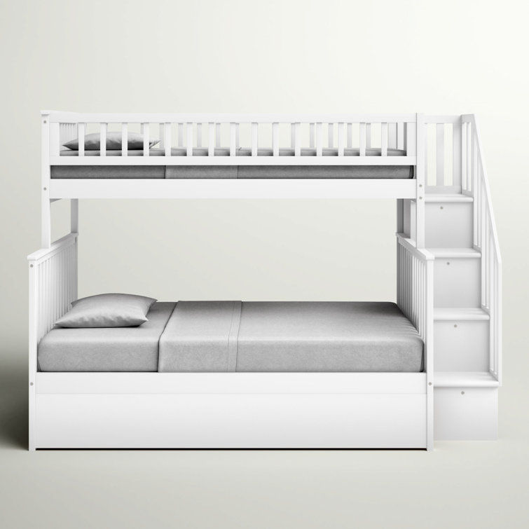 Shyann Heavy Duty Wood Staircase Bunk Bed with Under Bed Trundle Bed added by Janae Sullivan