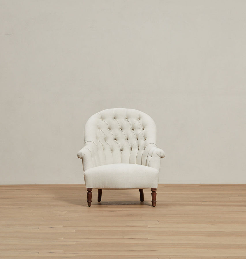 Vintage Tufted Armchair Sand | Shoppe Amber Interiors added by Serena Finnerty