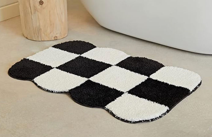 Checkered Bath Mat - 24x36 added by Rachel Mazur