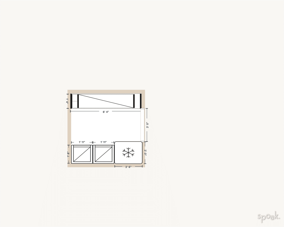 Kitchen Floor Plan designed by Ashley Rockwood