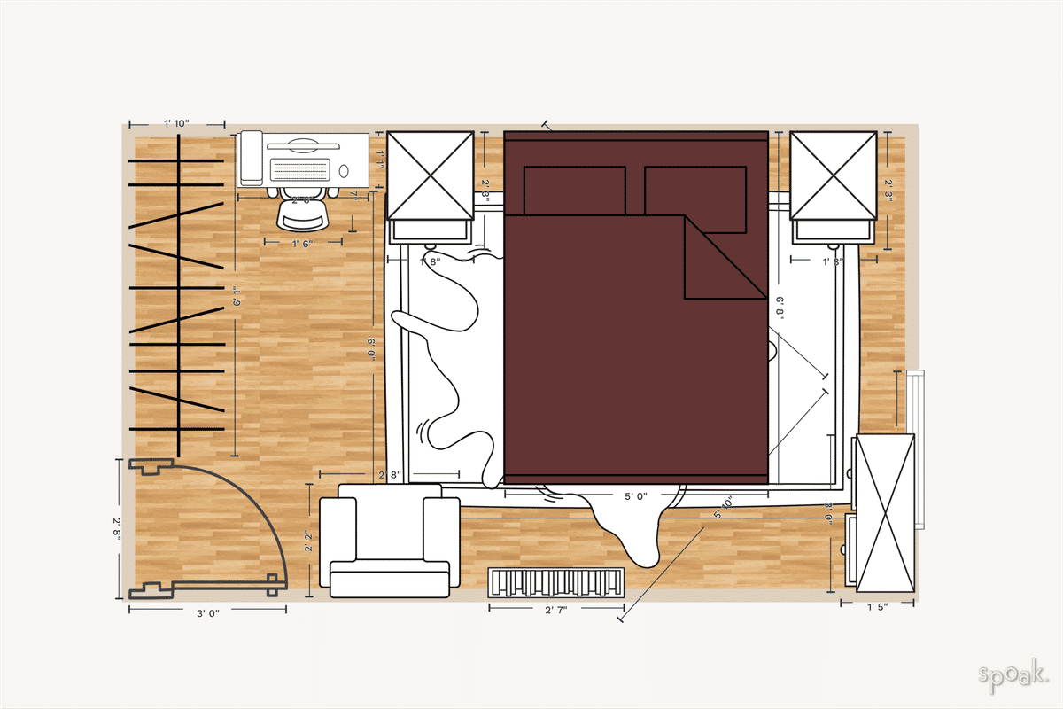 Primary Bedroom Plan designed by Helena Allegra