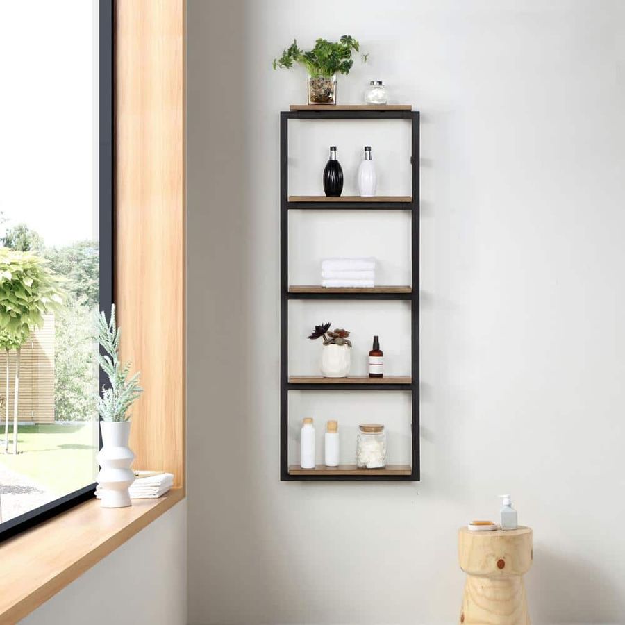 Home Decorators Collection Juno 18 in. W x 6 in. D x 49 in. H Black Wall Mount Bathroom Storage Wall Cabinet Juno SS-B - The Home Depot added by Emily Monsees