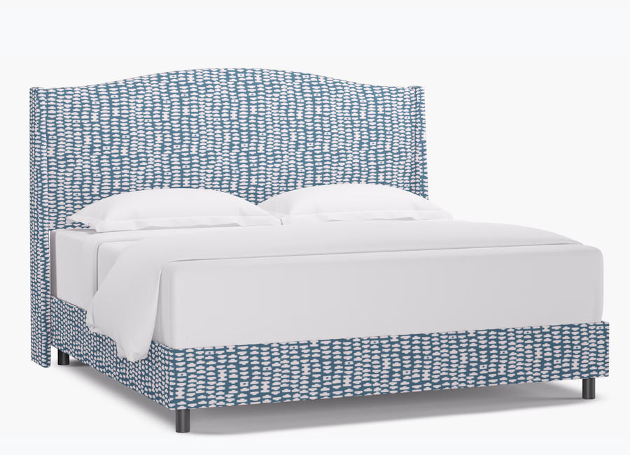 Classic Wingback Bed in Dusty Blue Odalisque added by Stefanie Friedland