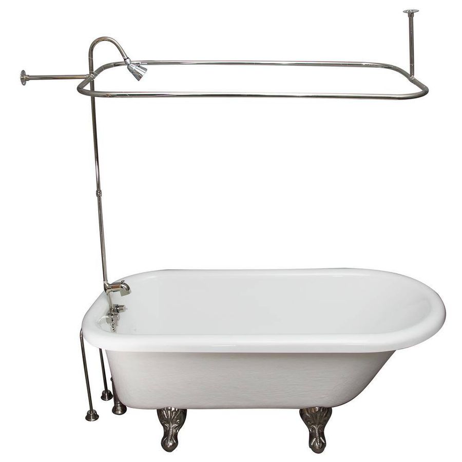 Barclay Products 5.6 ft. Acrylic Ball and Claw Feet Roll Top Tub in White with Polished Chrome Feet TKATR67-WCP6 - The Home Depot added by Jorie Braunold