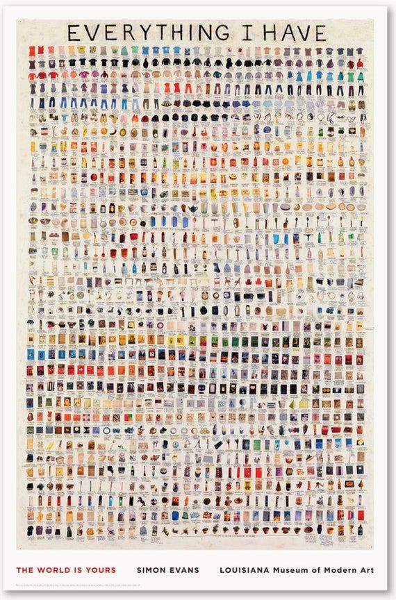 Simon Evans Everything I Have Original Exhibition Museum | Etsy added by Francesca Conde