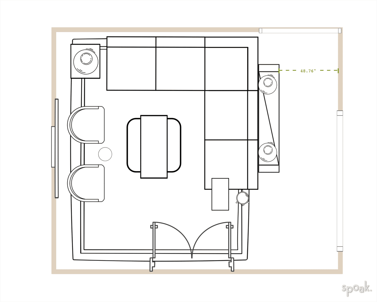 Family Room Floor Plan designed by Beth Gensinger