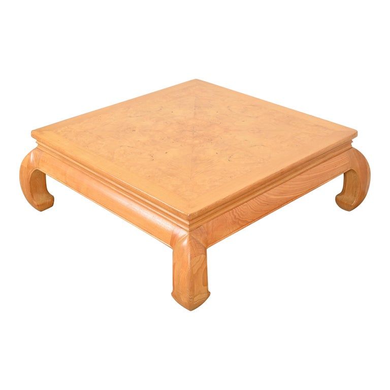 Milo Baughman Style Mid-Century Modern Burl Wood Coffee Table by Henredon added by Kelsey Klingenberg