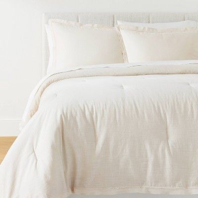 Raw Edge Hemstitch Cotton Slub Comforter & Sham Set - Threshold™ designed with Studio McGee added by Victoria Wootton