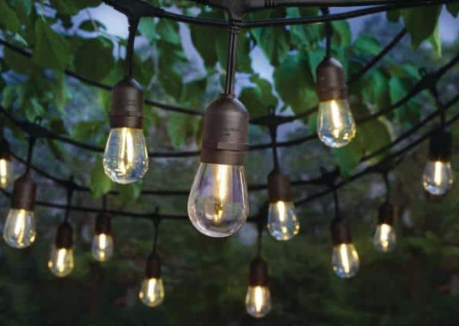 Hampton Bay 24-Light Indoor/Outdoor 48 ft. String Light with S14 Single Filament LED Bulbs added by courtney white
